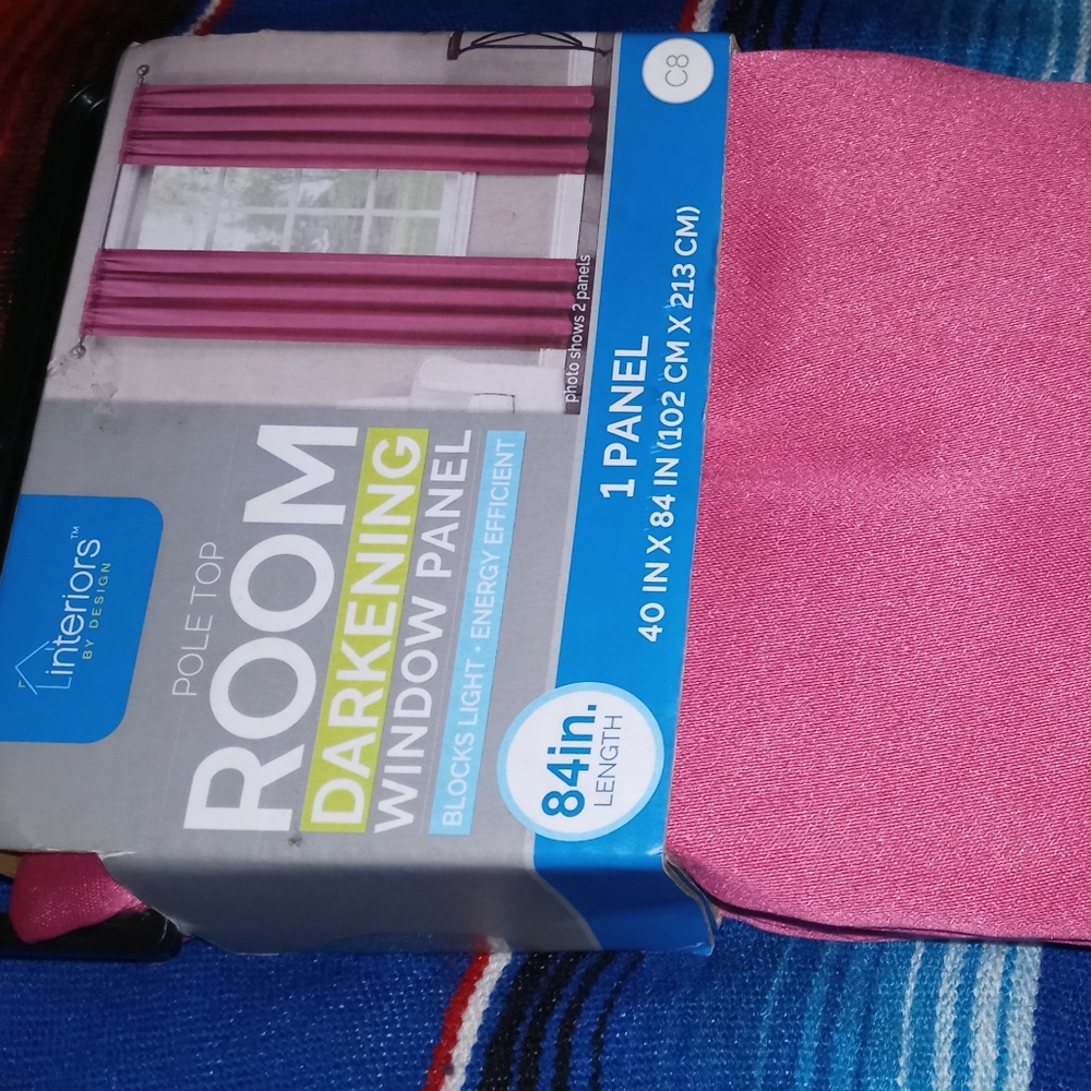 Pink, Pole Top, room Darkening, window panel, Interior by Design 84 x 40